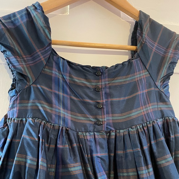 Ralph Lauren silk taffeta smocked holiday dress 6 - Picture 9 of 10